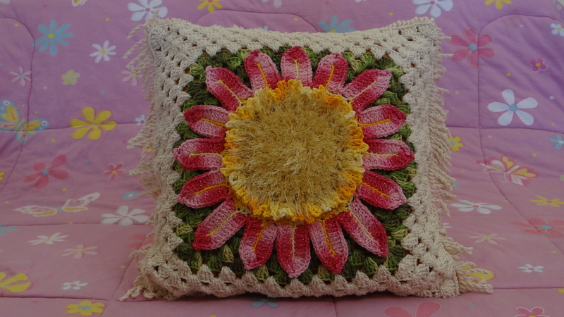 Almofada Giga Flor Rosada