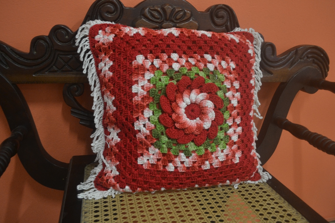 Natal - Almofada Vermelha Mesclada