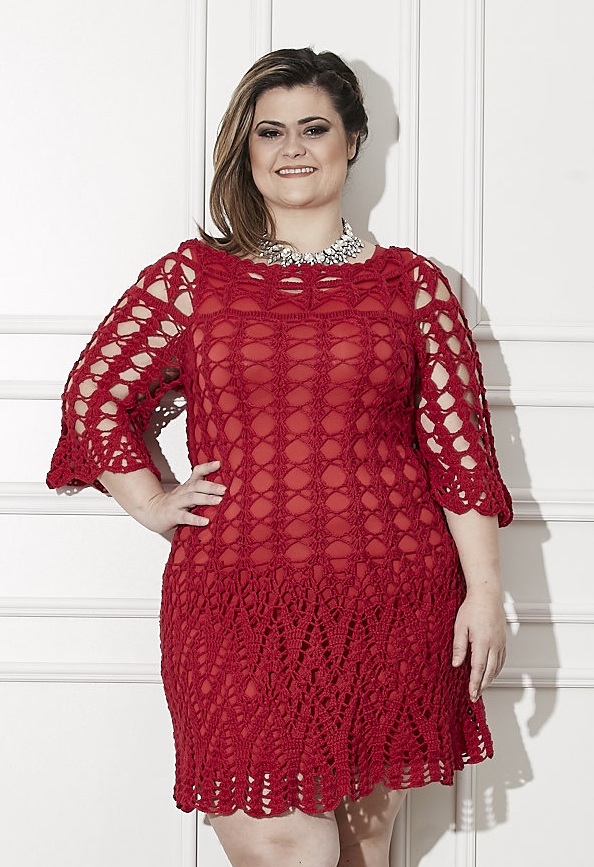 Plus Size - Vestido Vermelho