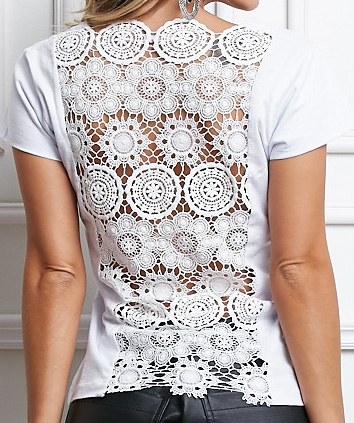 Blusa com detalhe em Guipir