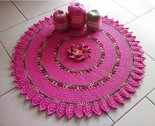 Tapete Redondo Maxcolor Rosa