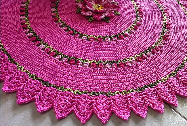Tapete Redondo Maxcolor Rosa