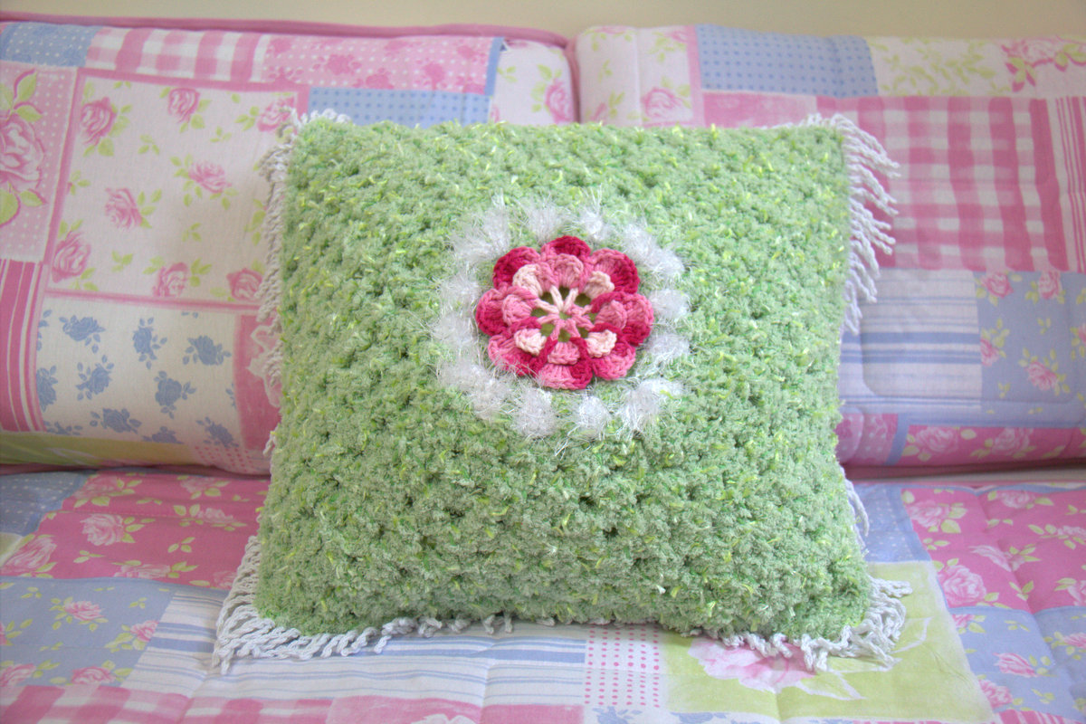 Almofada Soft Rosa e Verde
