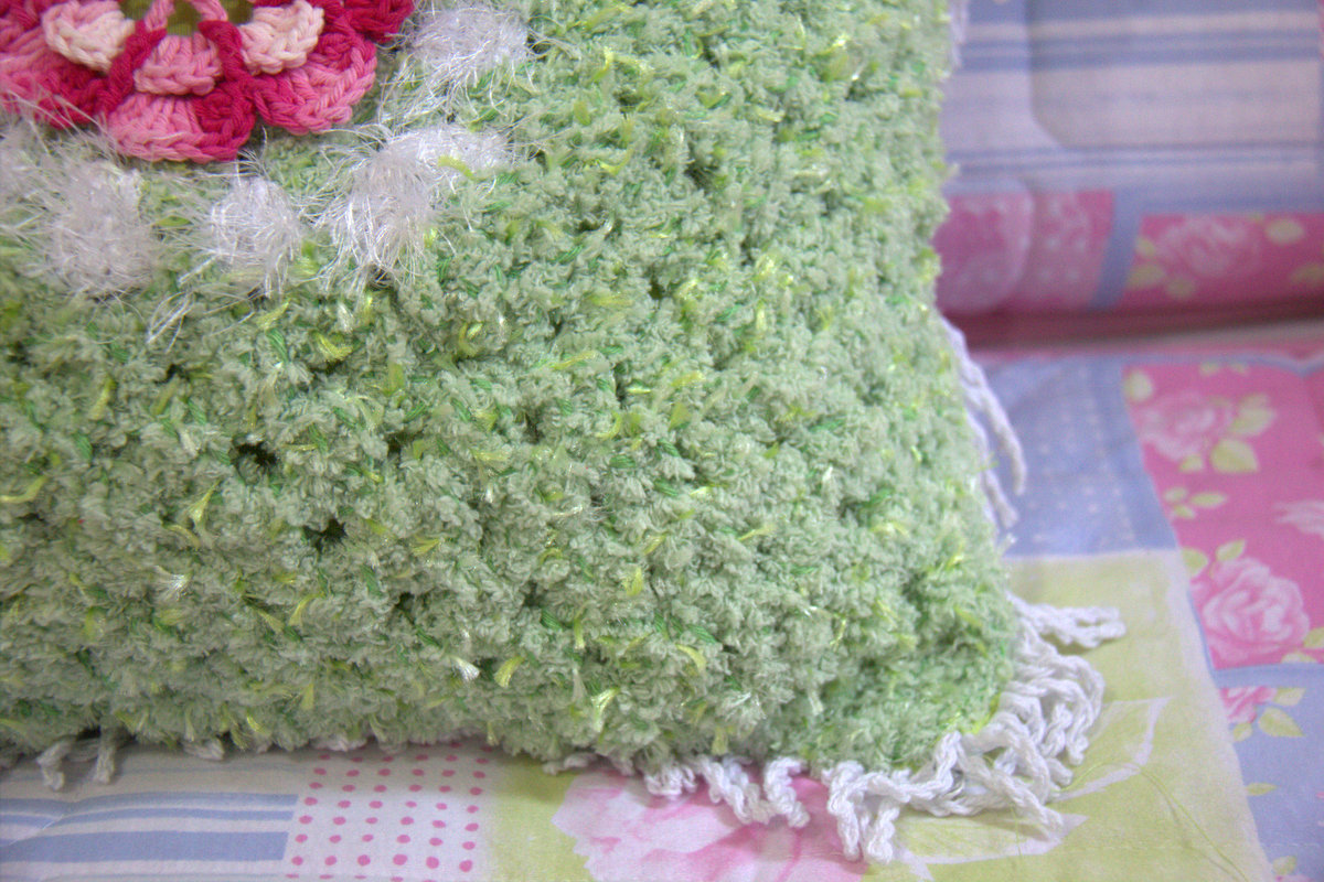 Almofada Soft Rosa e Verde
