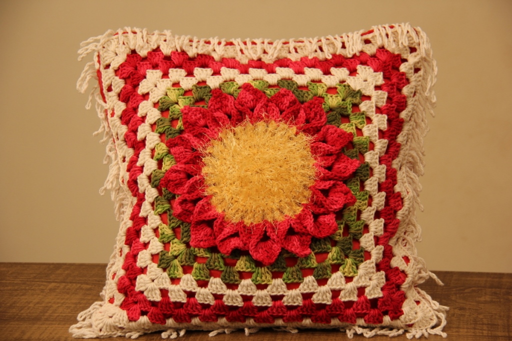 Almofada Giga Flor Vermelha