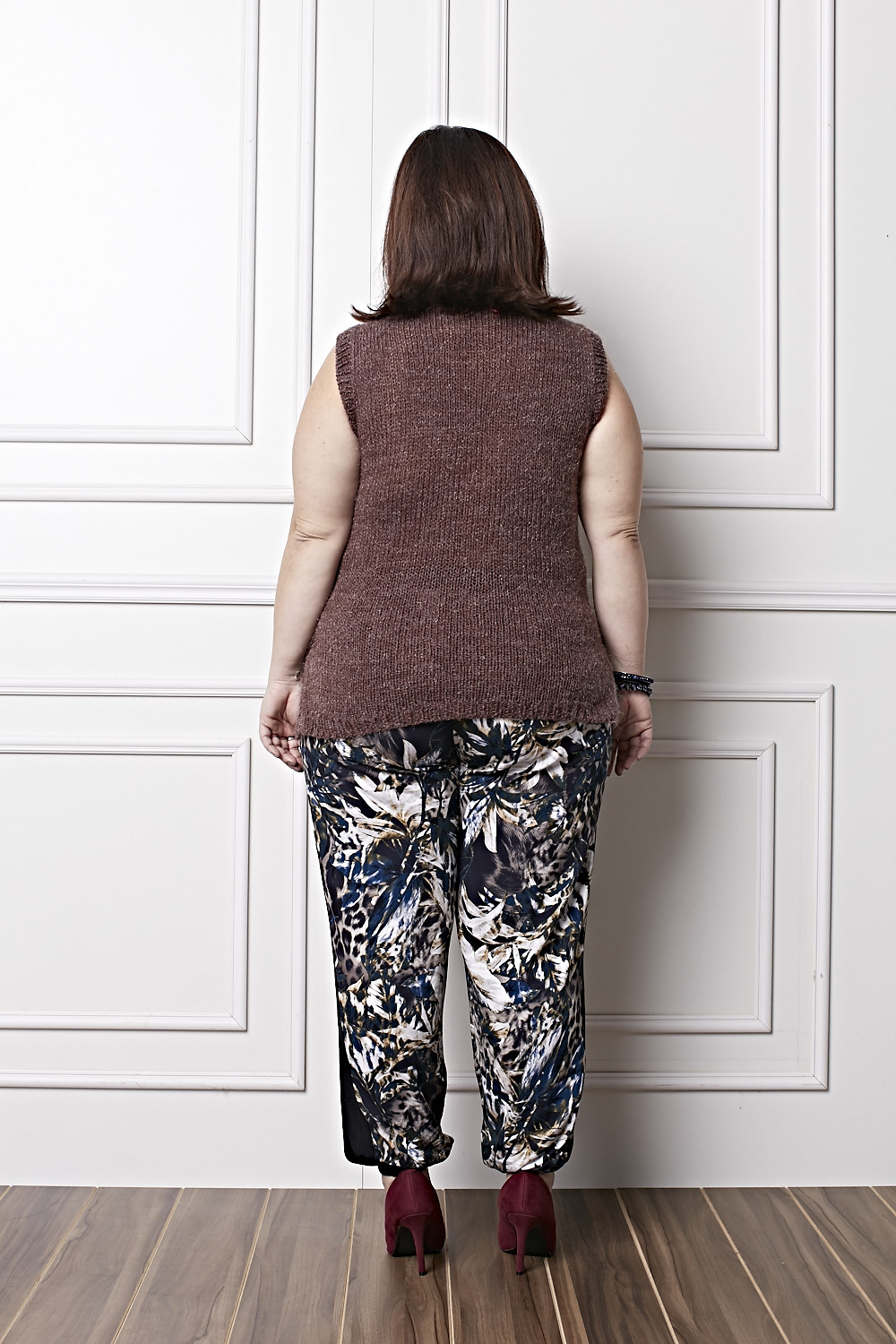 Plus Size - Colete Bordô