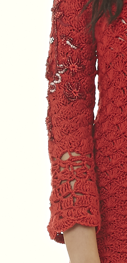 Vestido Vermelho Bordado
