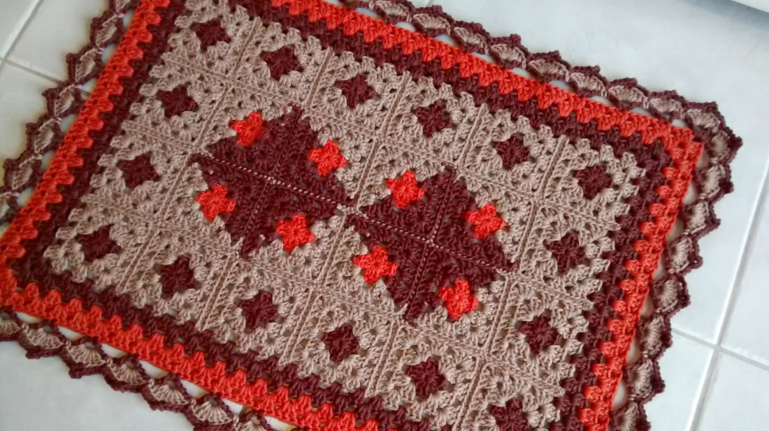 Tapete patchwork em crochê