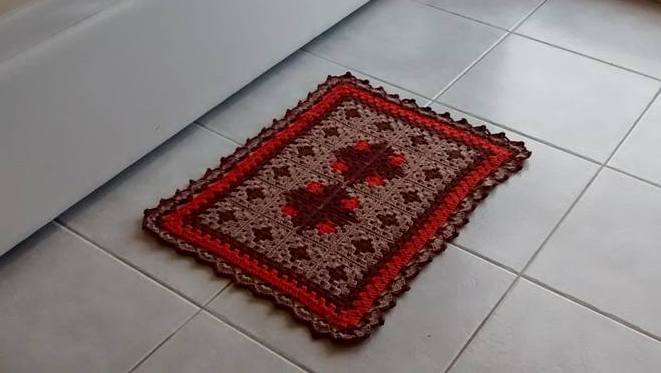Tapete patchwork em crochê