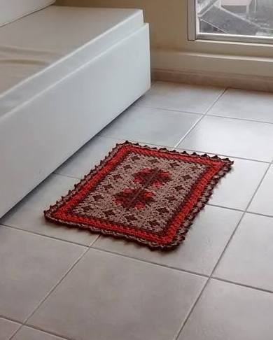 Tapete patchwork em crochê