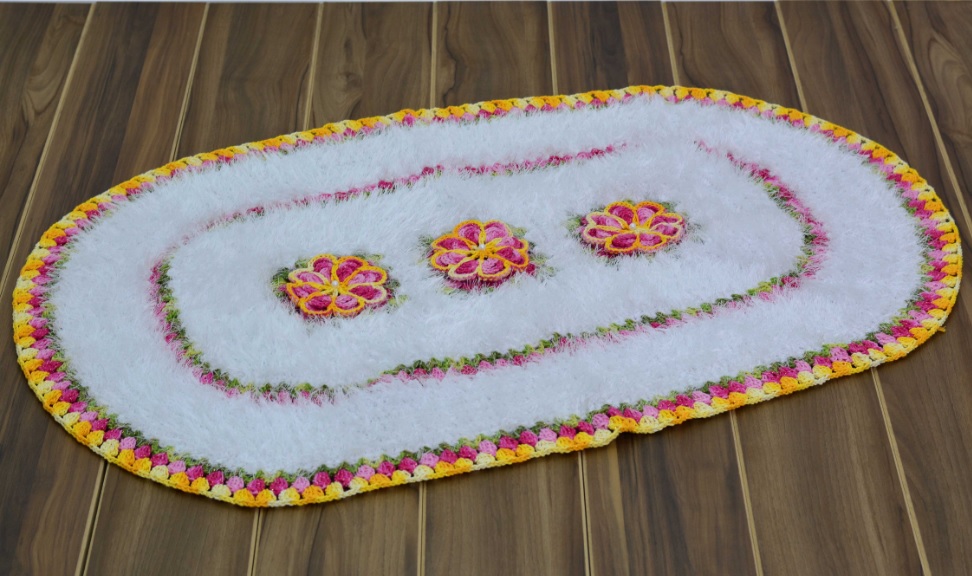 Tapete Oval Florido
