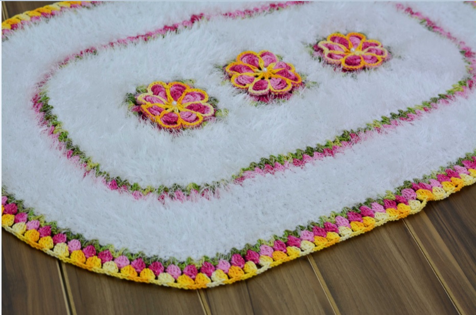 Tapete Oval Florido