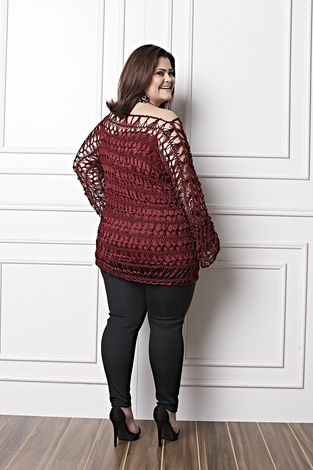 Plus Size - Bata Crochê de Grampo