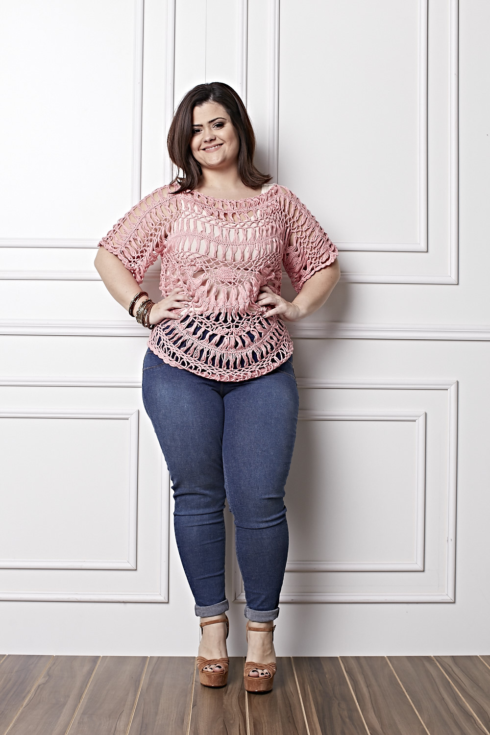 Plus Size - Blusa Rosa