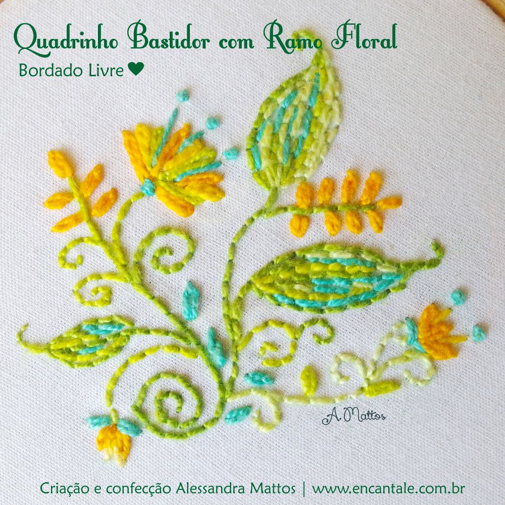 Quadrinho Bastidor Floral