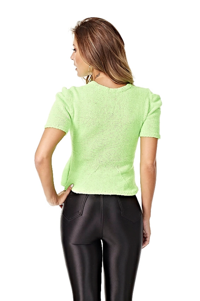 Blusa Peplum Neon Verão