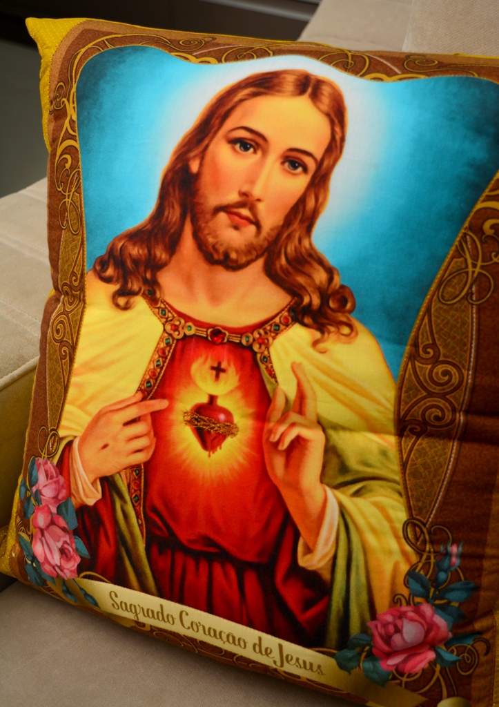 Capa de almofada Sagrado Coração de Jesus