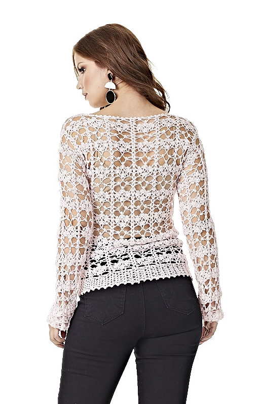Blusa Manga Longa Decote V