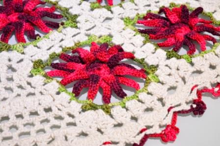 Caminho de Mesa Oval Flores