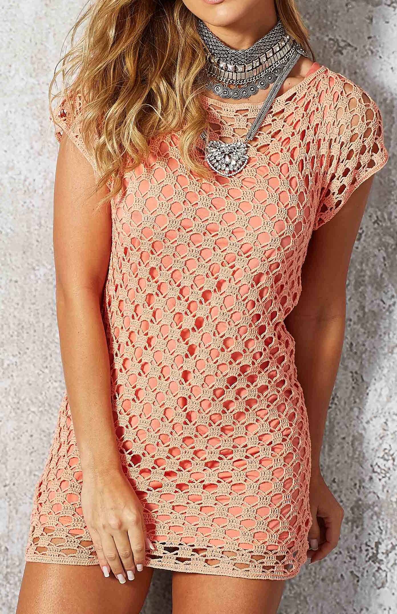 Vestido Salmão Curto