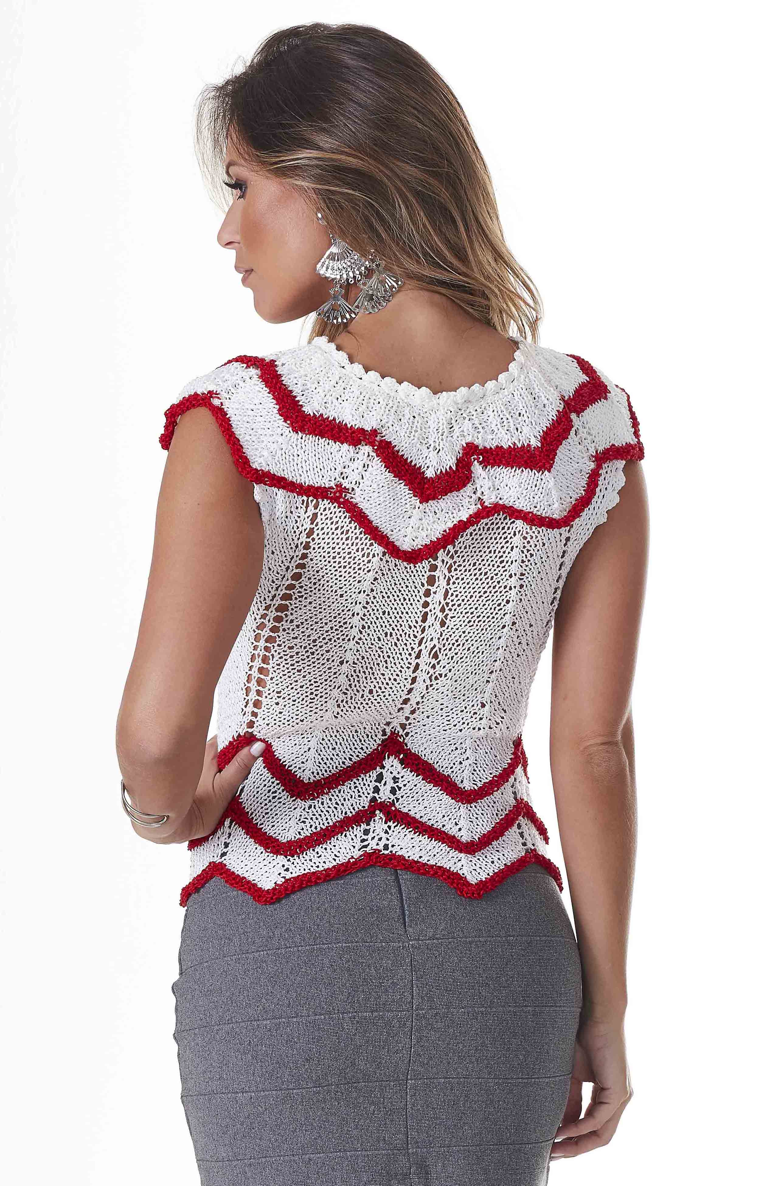 Blusa com barra Chevron