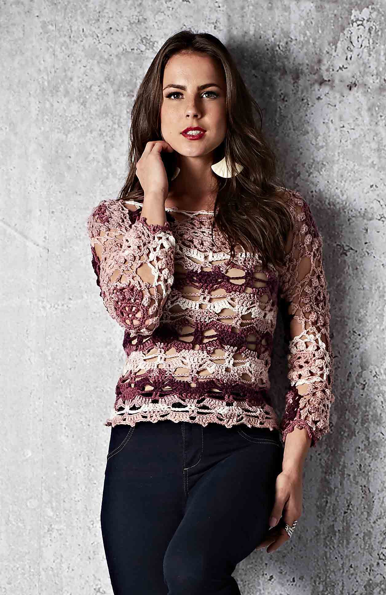 Blusa Batik Crochê