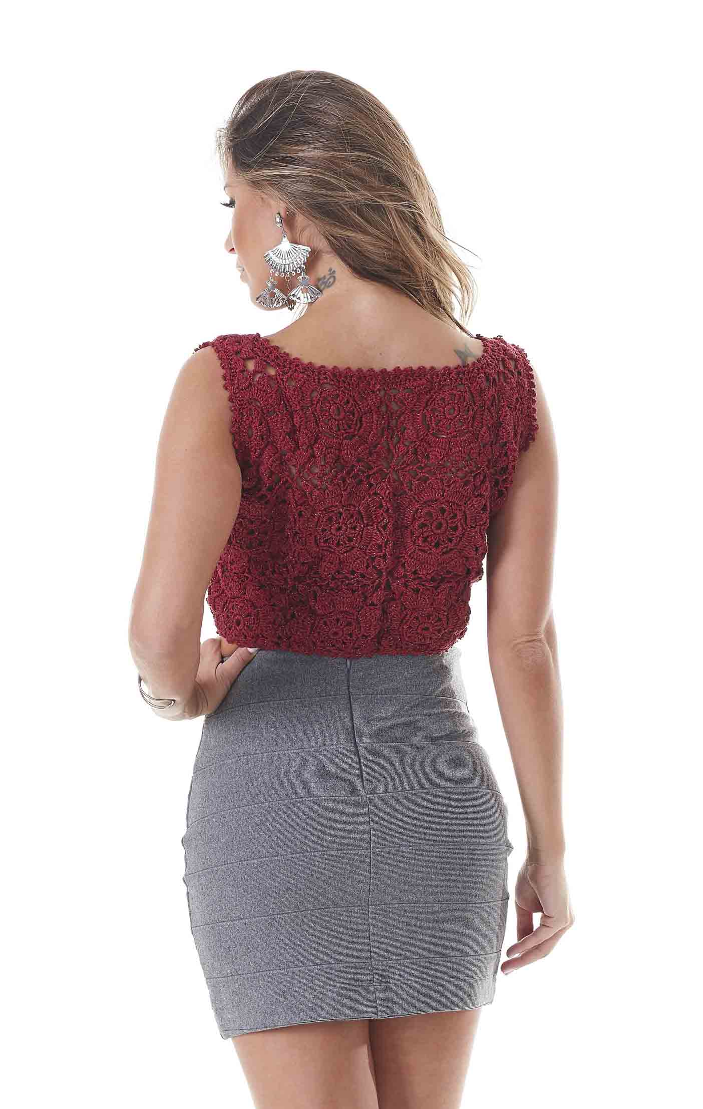 Cropped Fashion Marsala