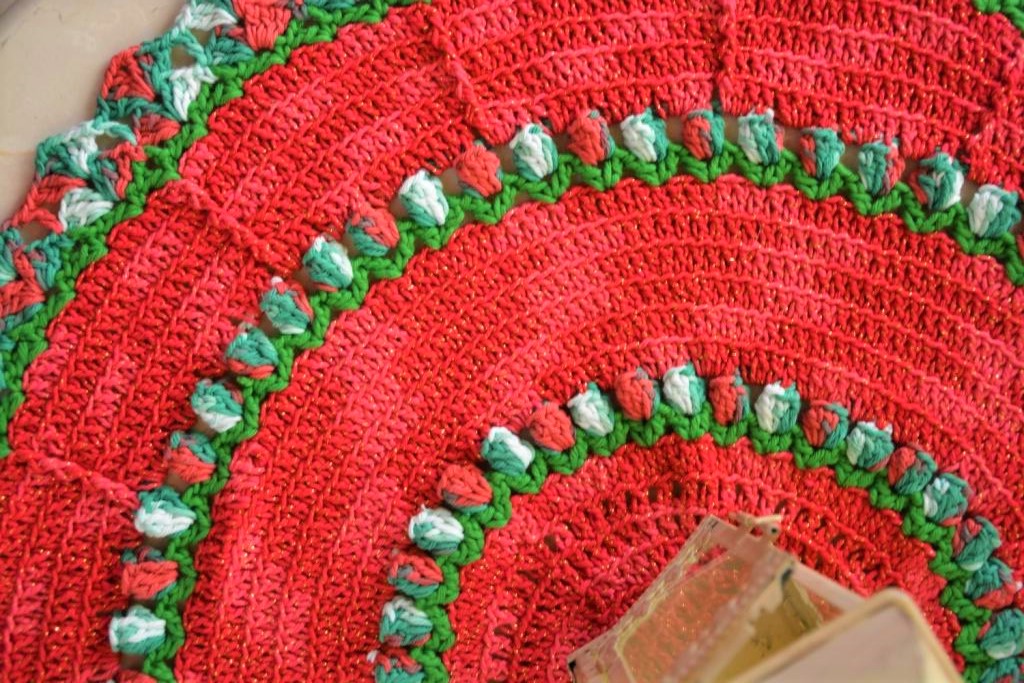 Toalha Redonda Multicolor Brilho