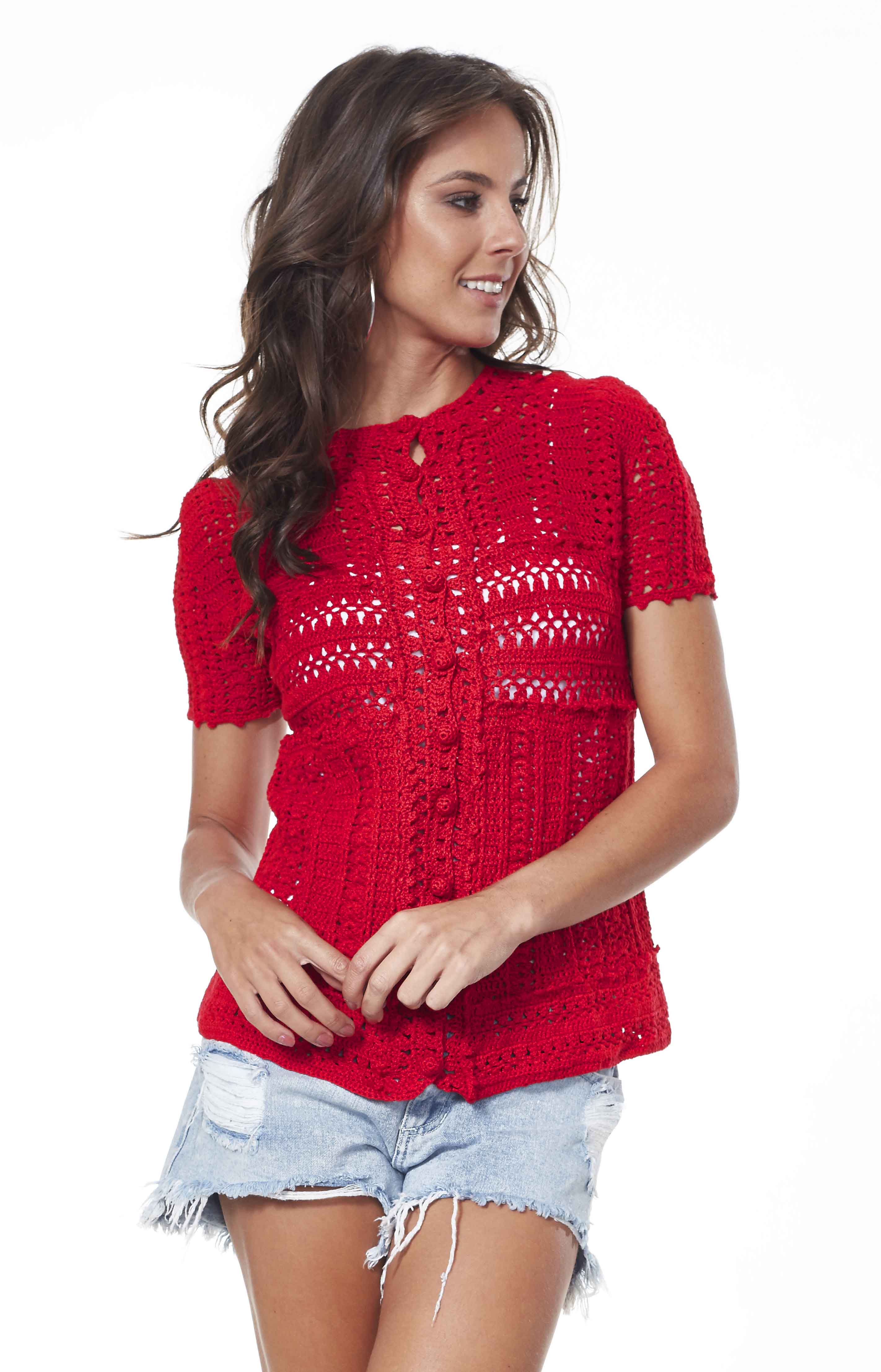 Blusa Vermelho Círculo