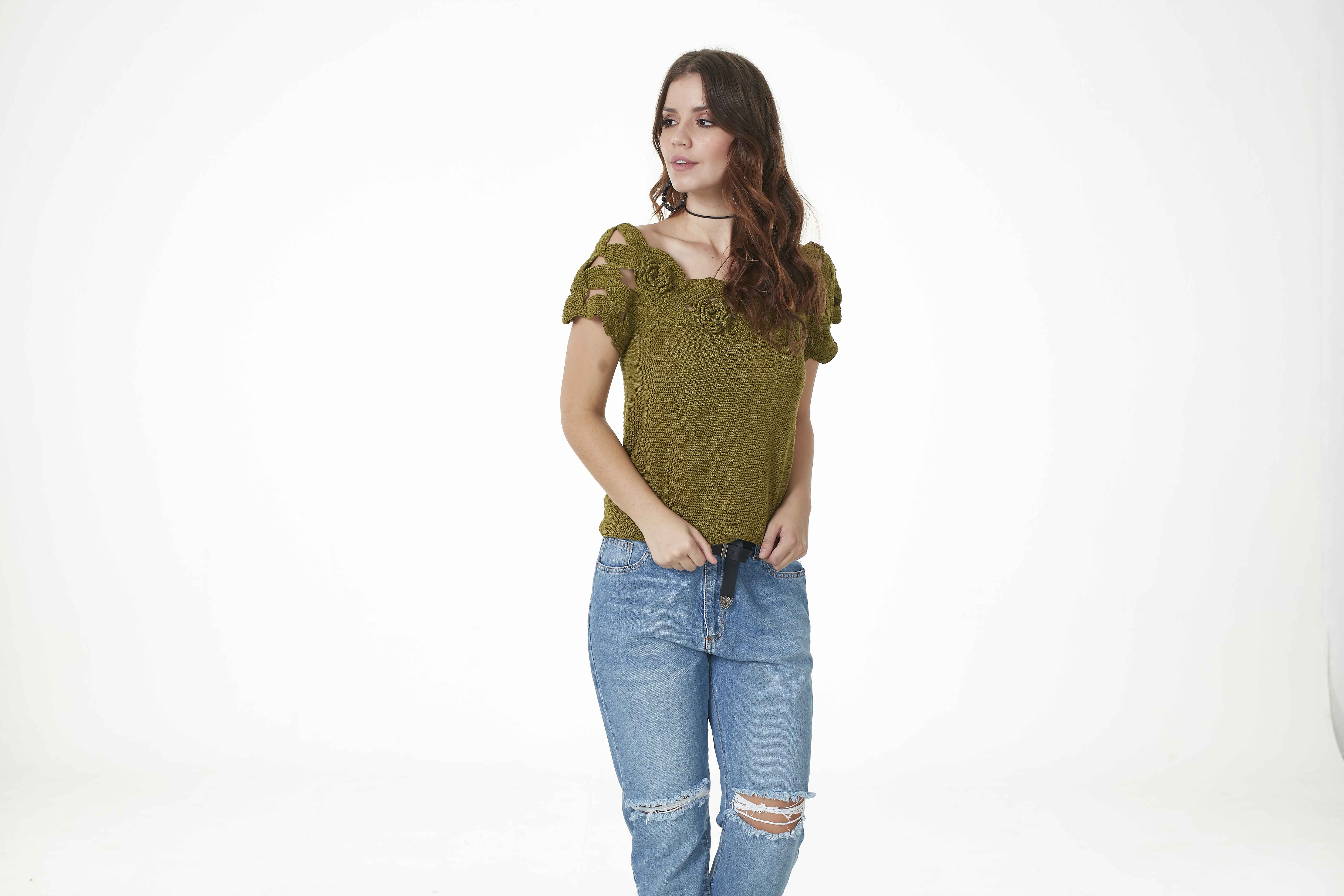 Blusa Crochê Irlandês