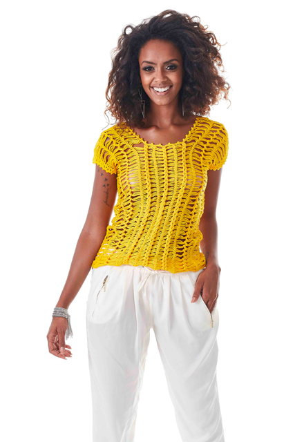 Blusa Charme Amarela