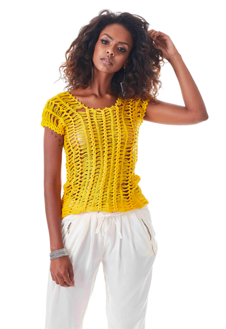 Blusa Charme Amarela