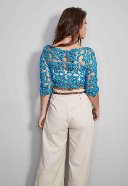 Cropped Azul Encanto Slim