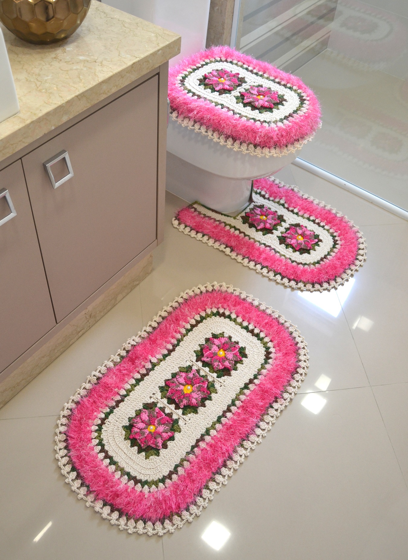 Jogo de Banheiro Rose