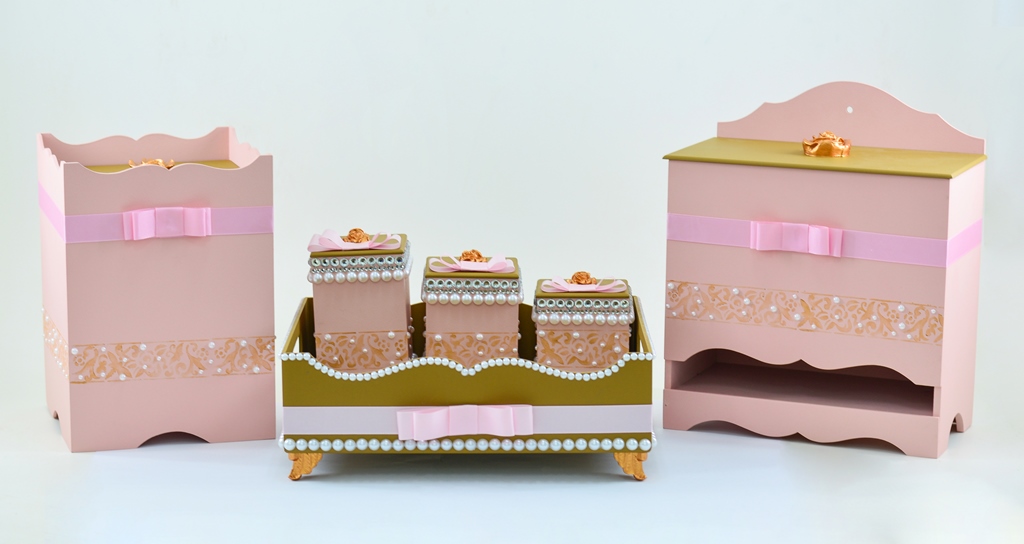 Porta-fraldas Rosa
