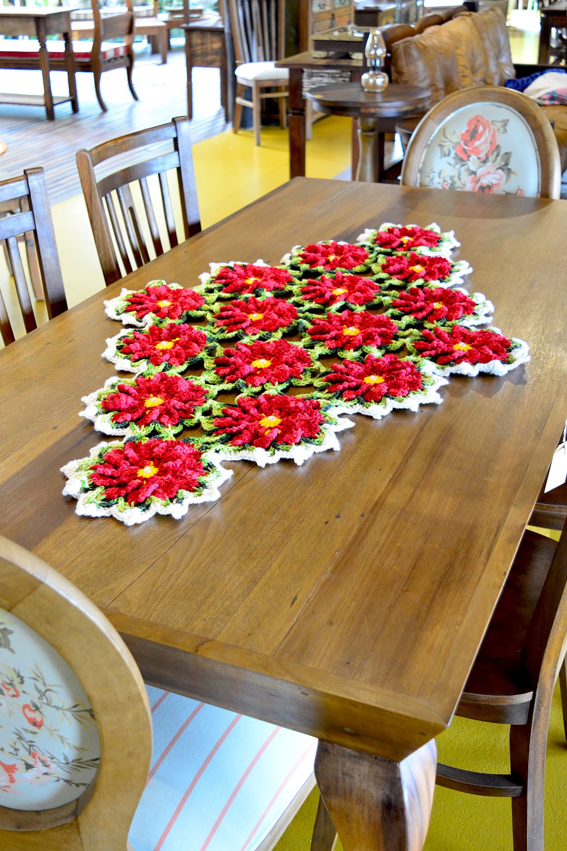 Caminho de Mesa Flor Scarlet