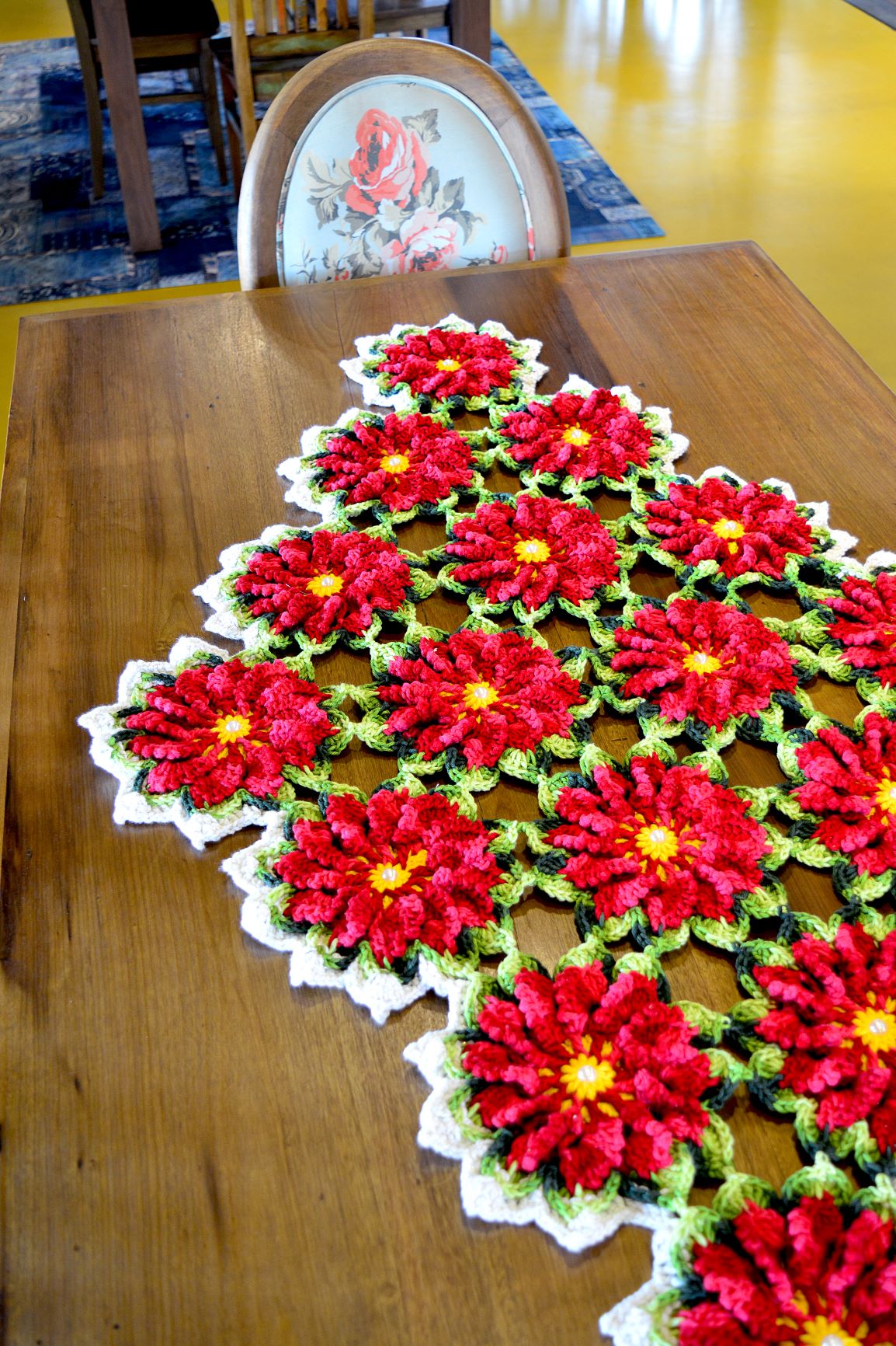 Caminho de Mesa Flor Scarlet