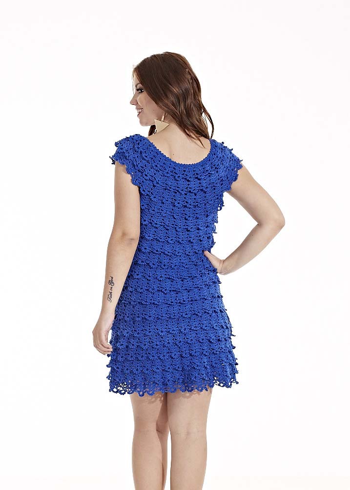 Vestido curto Azul Bic