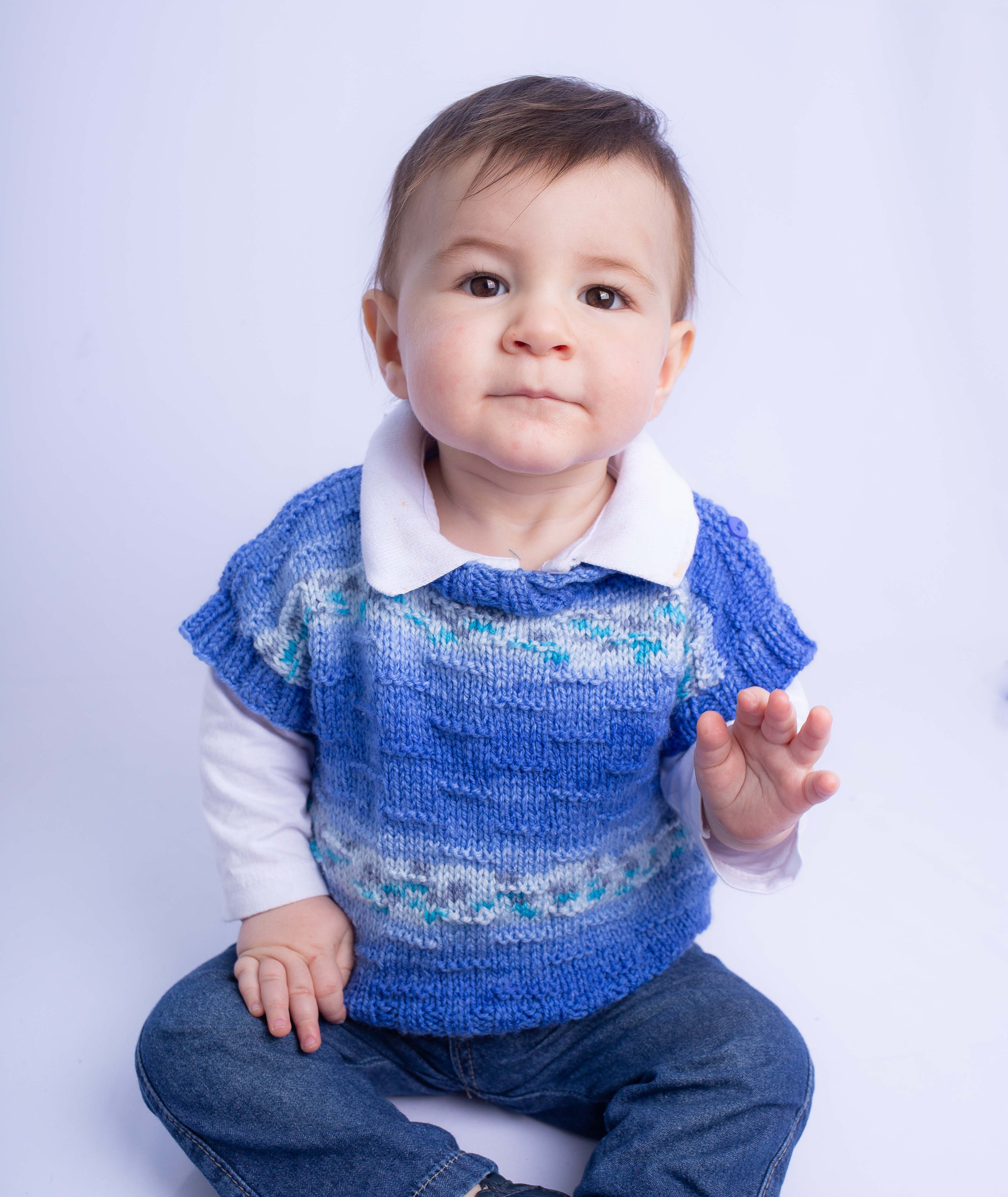 Colete Azul Print Baby