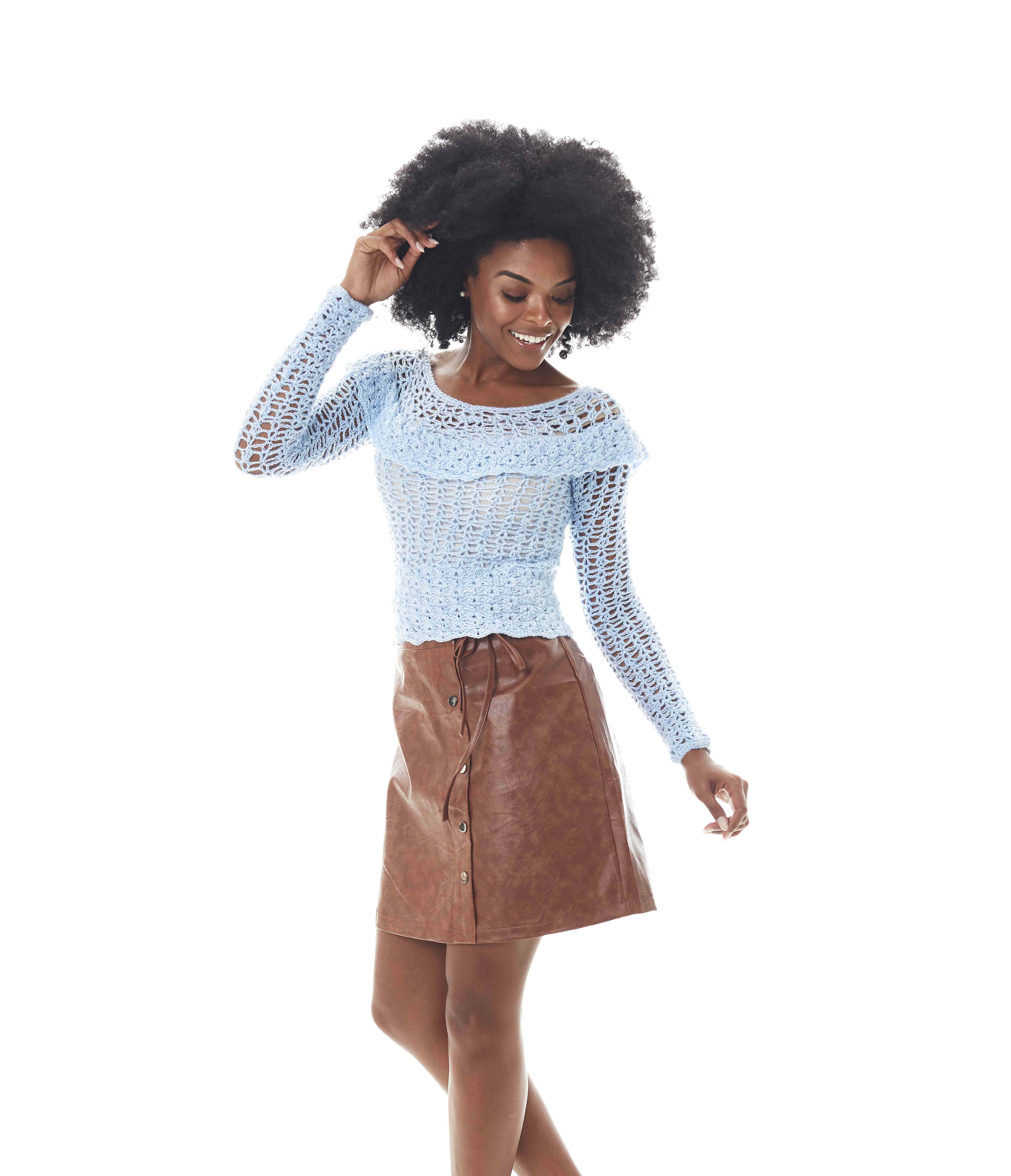 Blusa com Babado Azul Baby