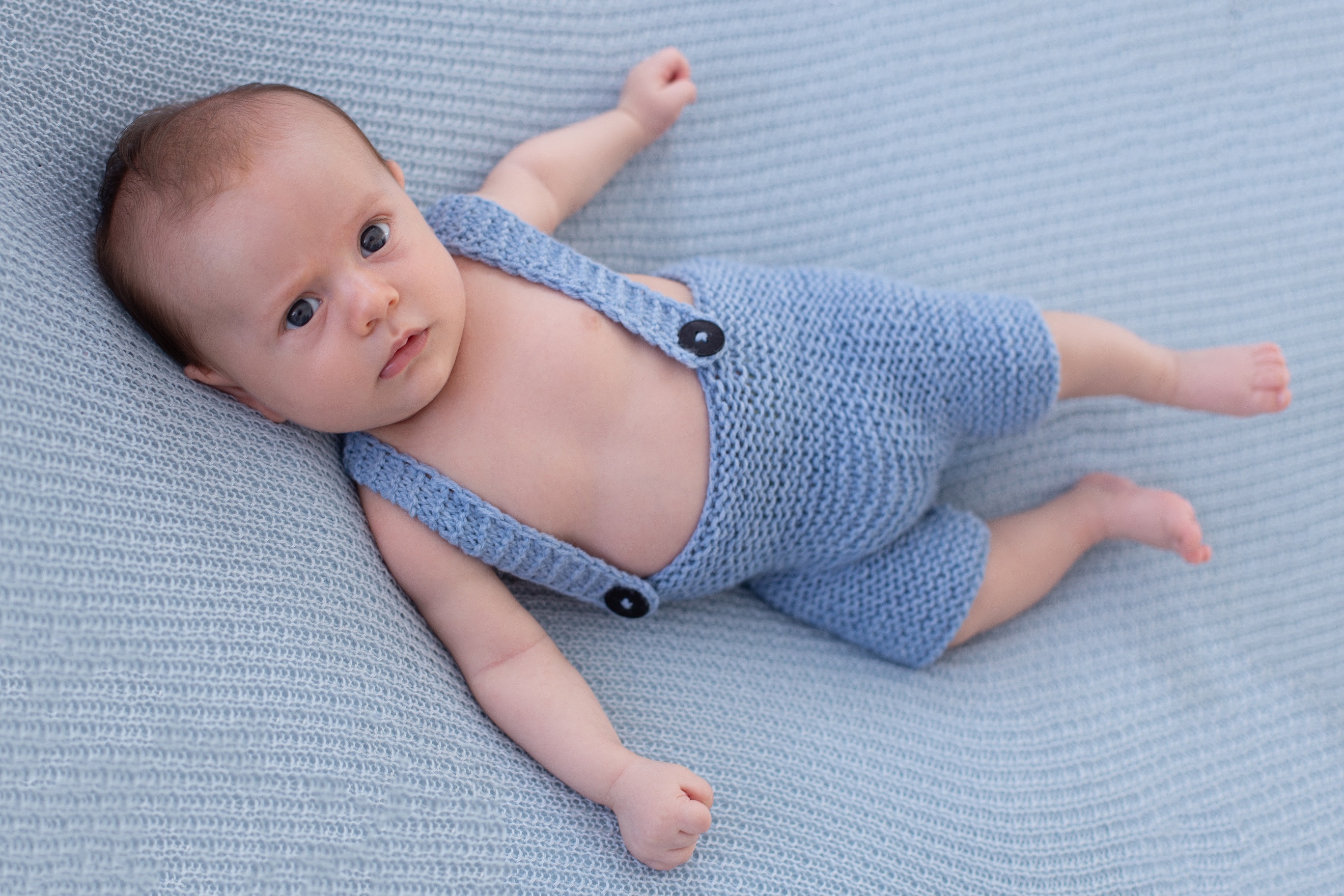 Jardineira New Born Azul