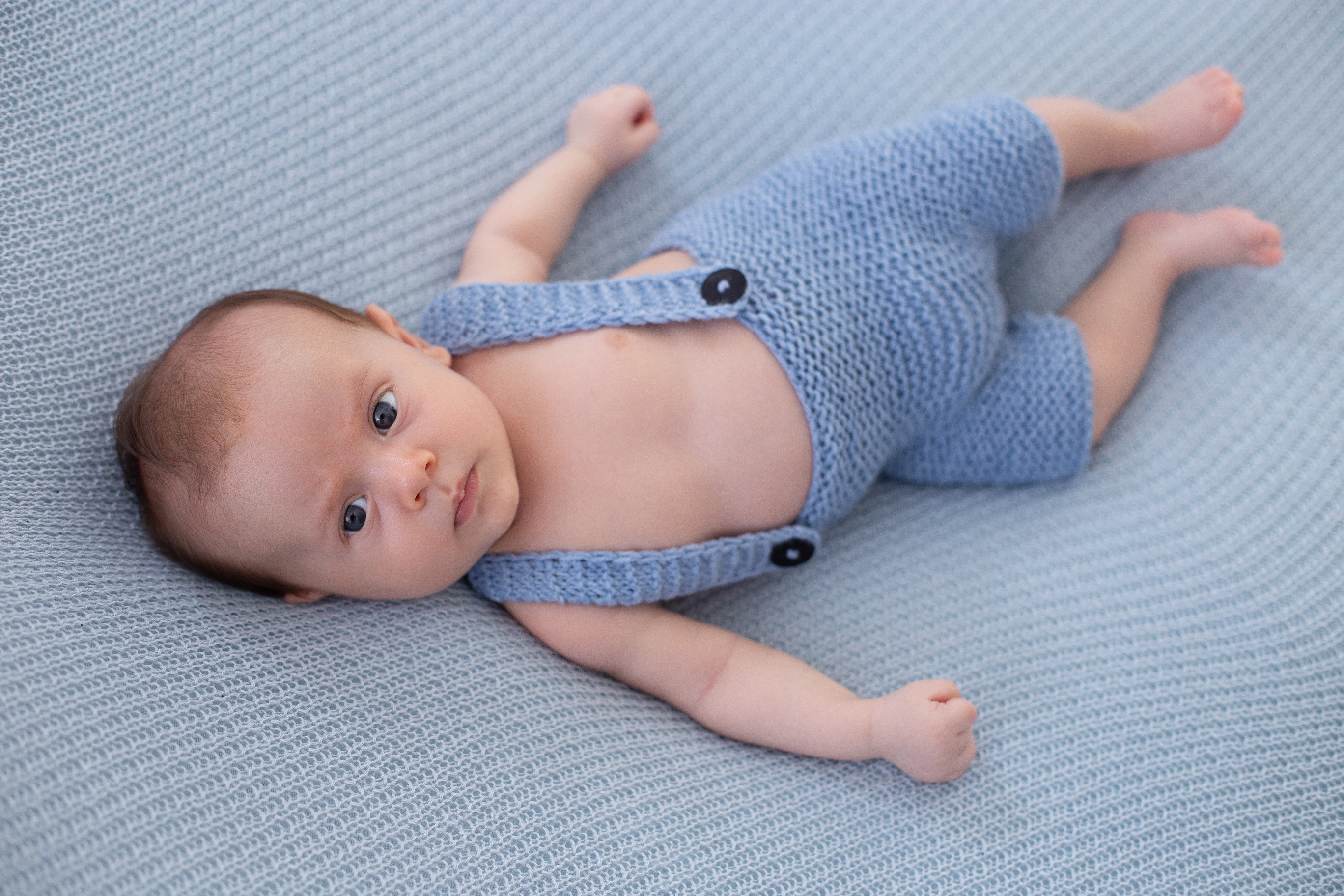 Jardineira New Born Azul