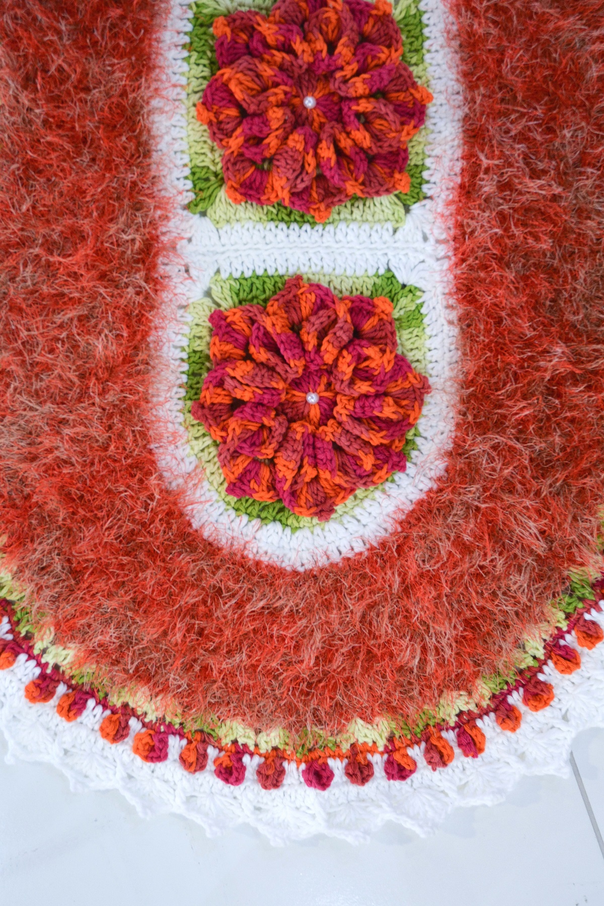 Tapete Oval com Flores