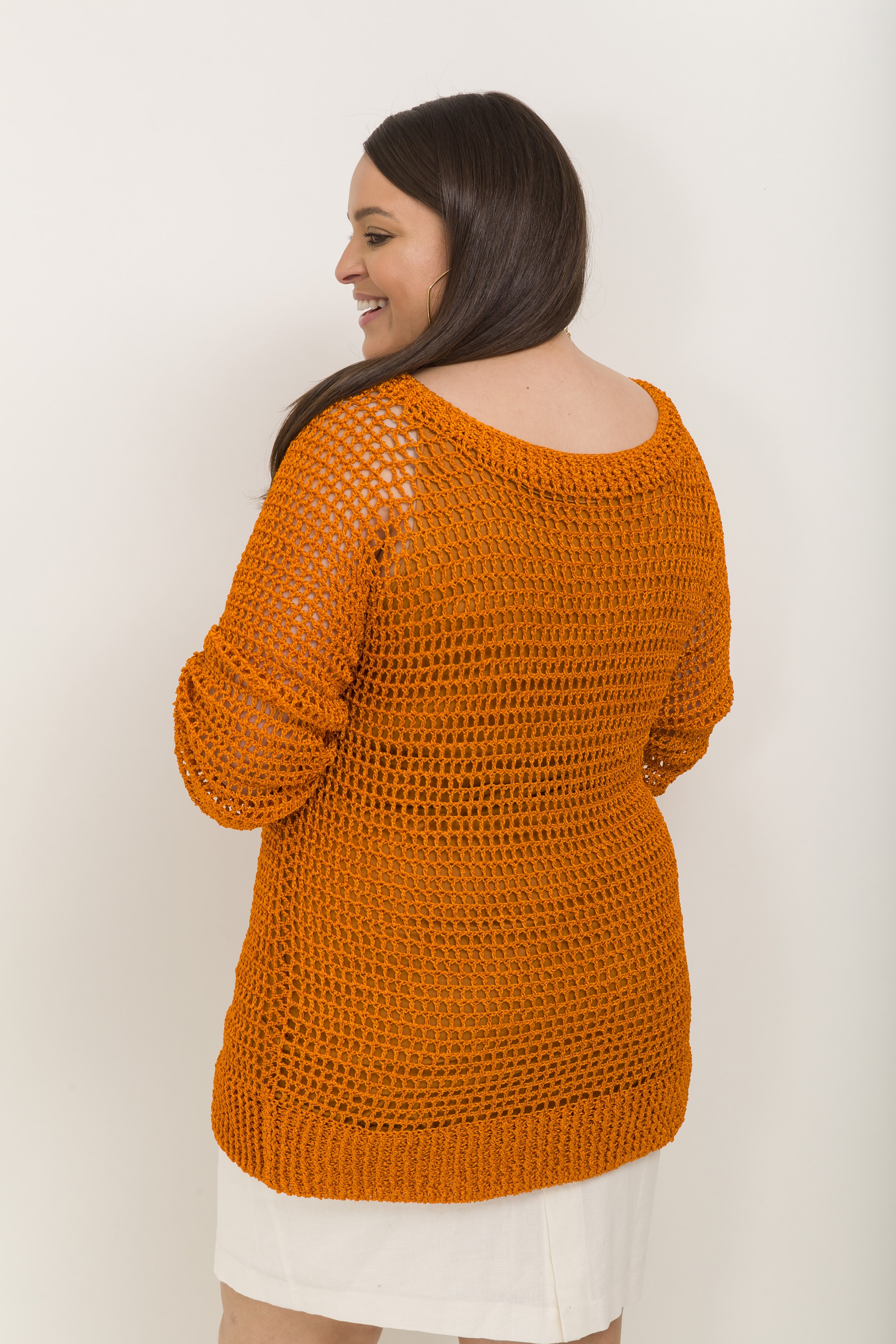 Blusa com Decote Canoa