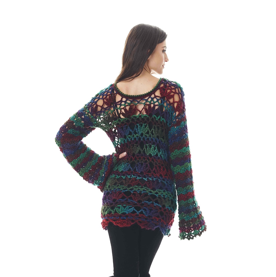 Blusa Colorida Manga Flare