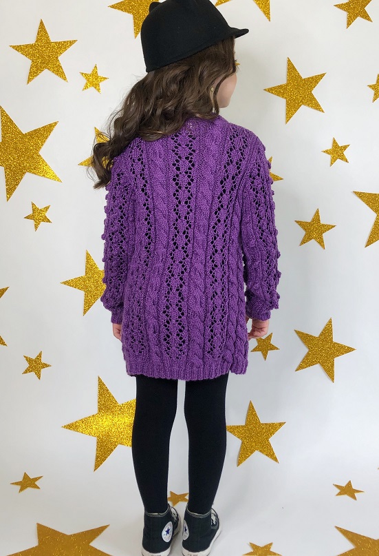 Cardigã Infantil Roxo