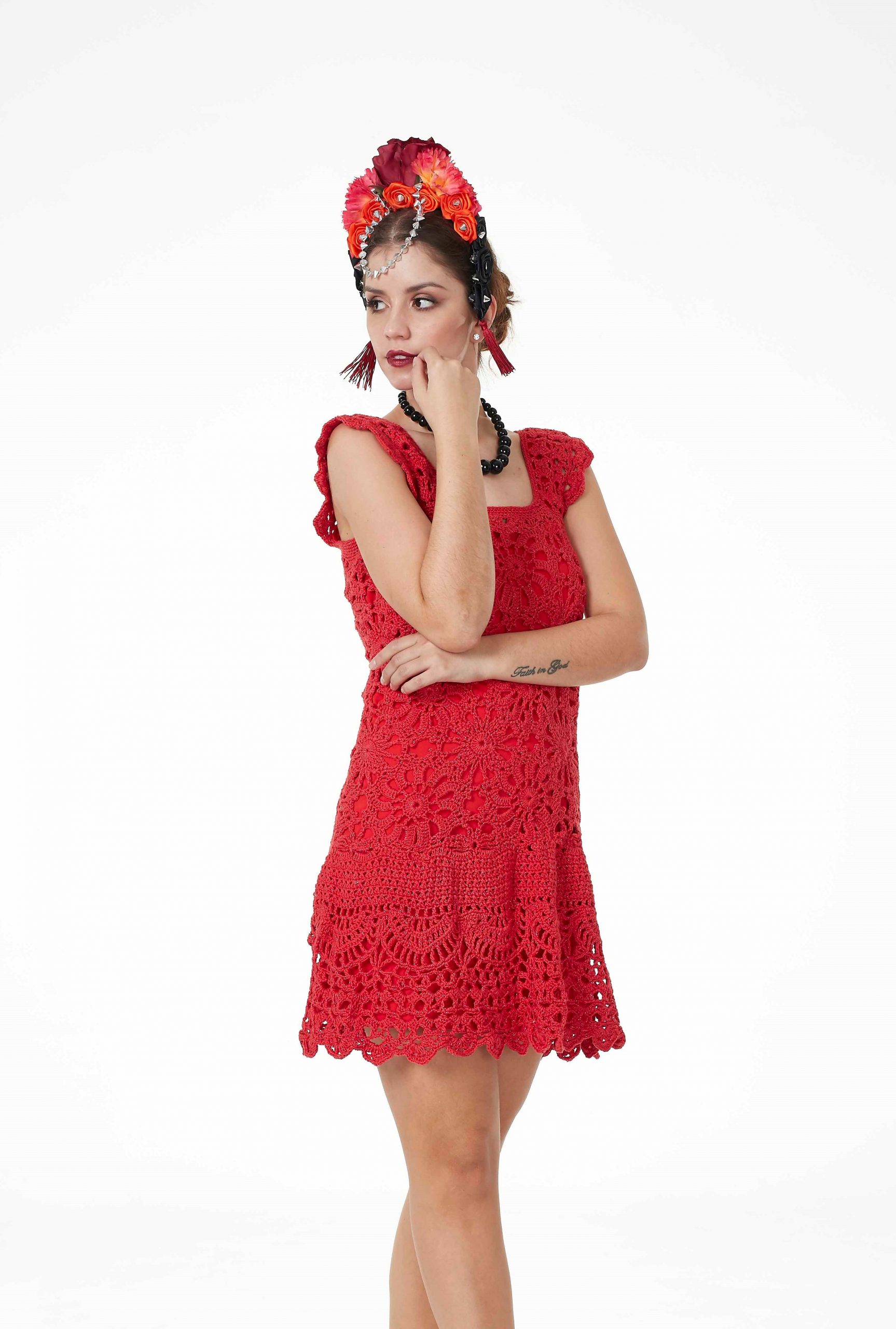 Vestido Vermelho Brilho