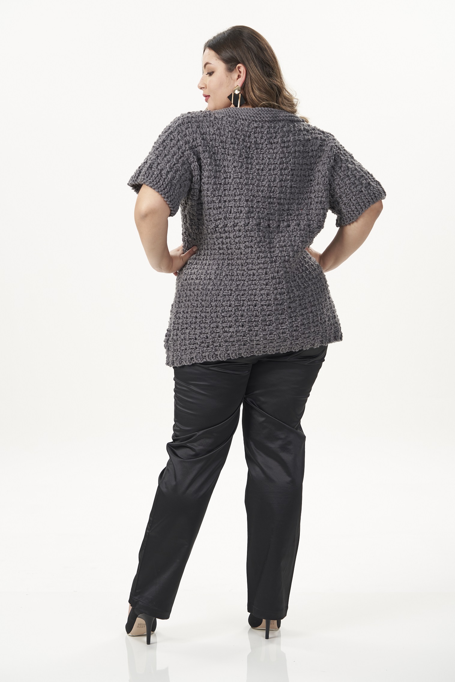 Blusa Chumbo com Botões