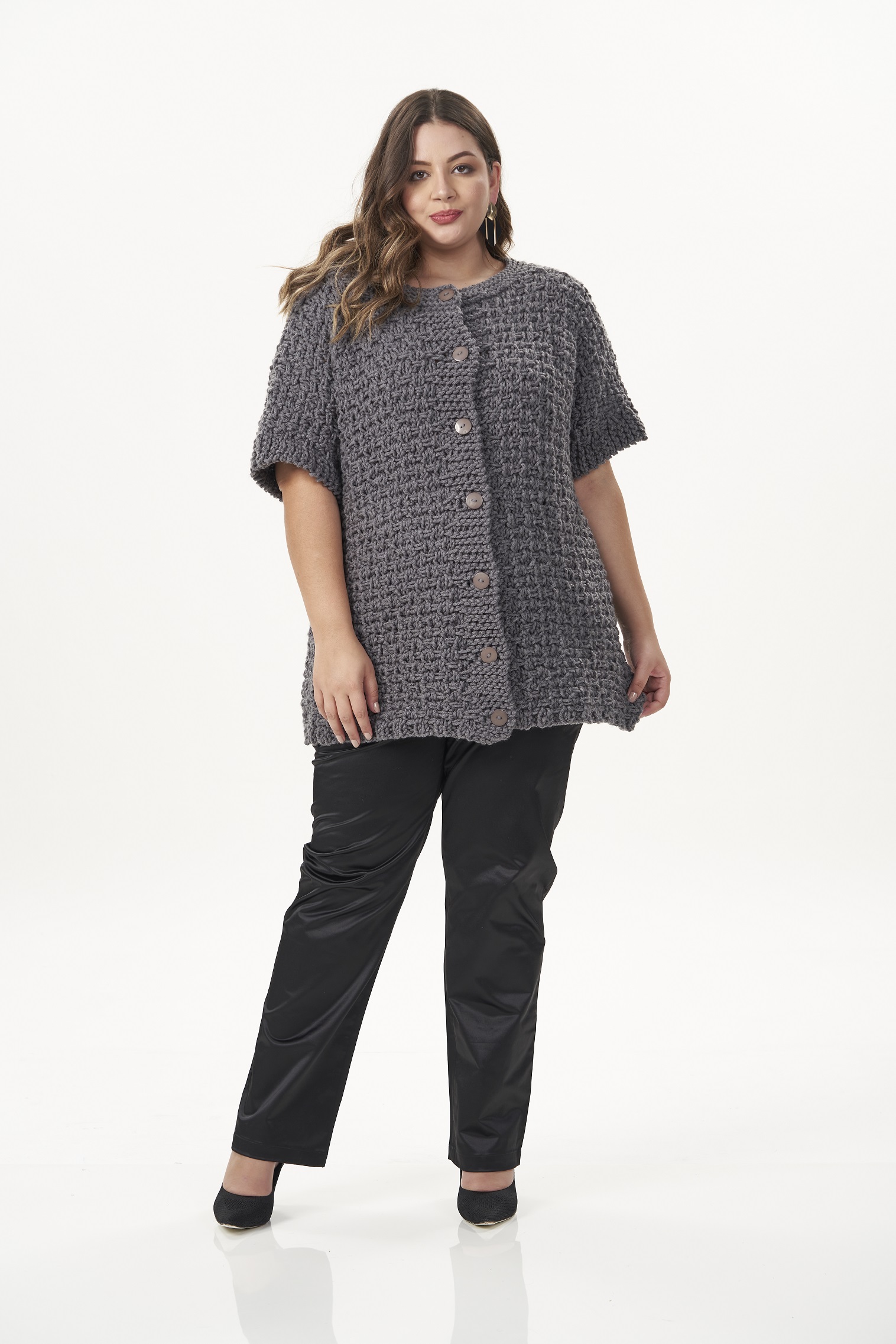 Blusa Chumbo com Botões
