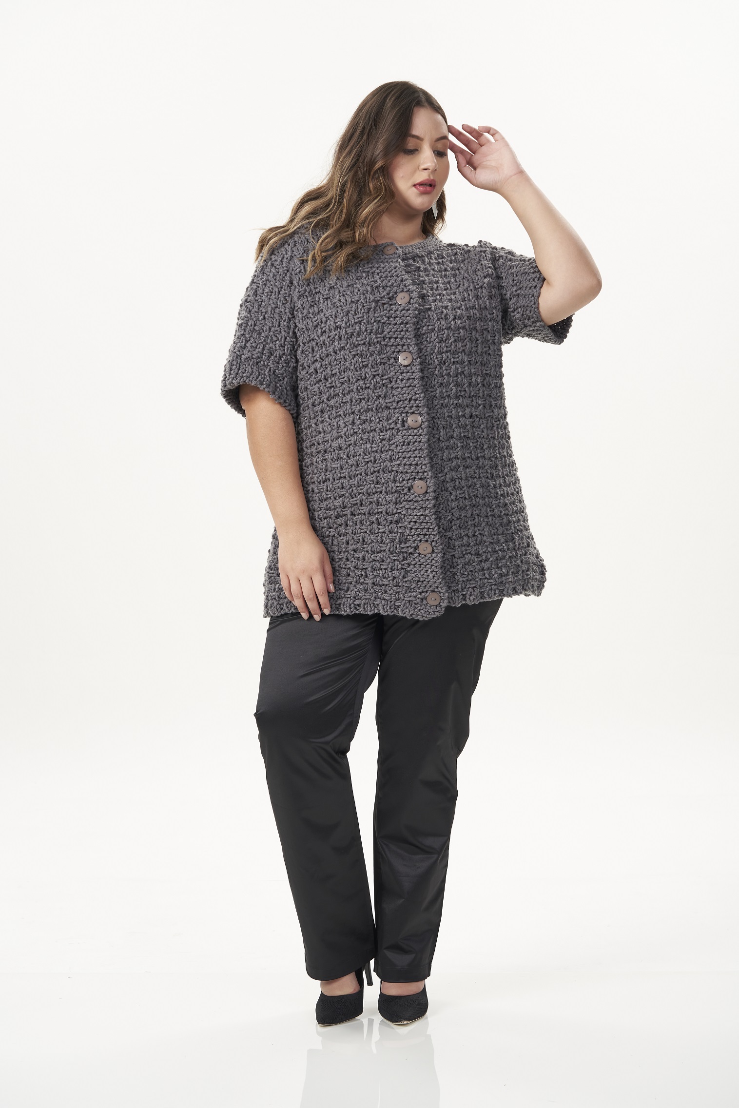 Blusa Chumbo com Botões